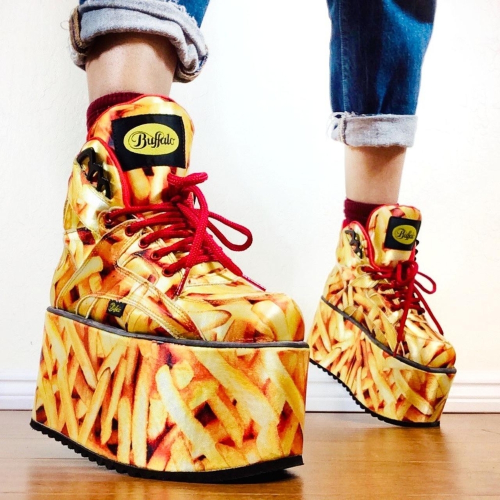 Buffalo London rare French fries platforms boots sneakers